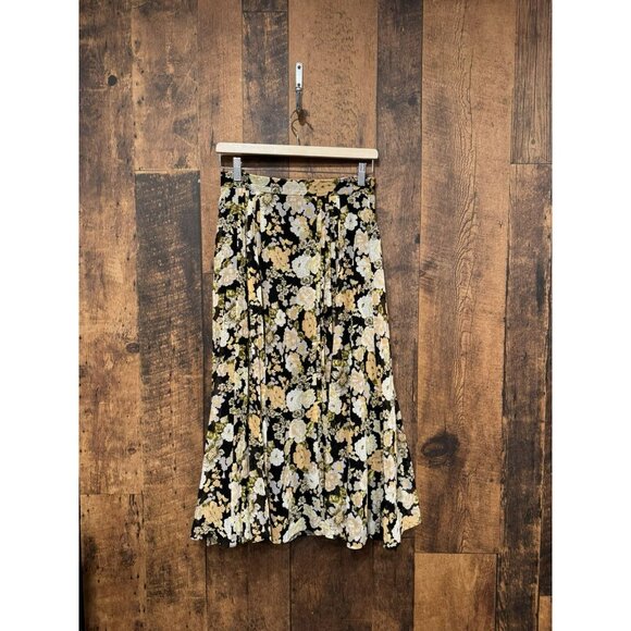 Anthropologie Little Moon Floral Flowy Skirt Size 6 - Picture 2 of 7